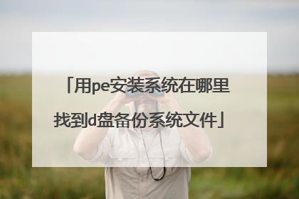 用pe安装系统在哪里找到d盘备份系统文件