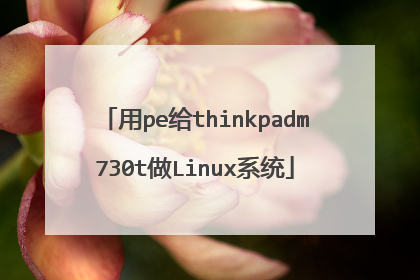 用pe给thinkpadm730t做Linux系统