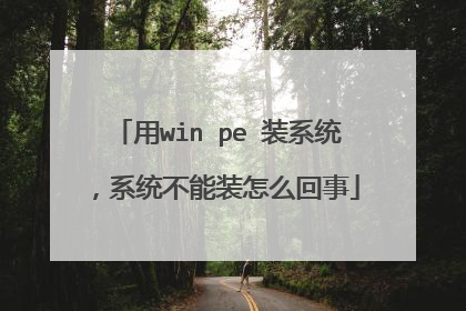 用win pe 装系统,系统不能装怎么回事