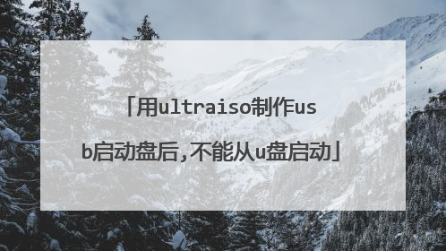 用ultraiso制作usb启动盘后,不能从u盘启动