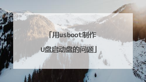 用usboot制作U盘启动盘的问题