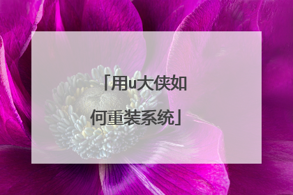 用u大侠如何重装系统