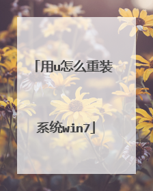 用u怎么重装系统win7