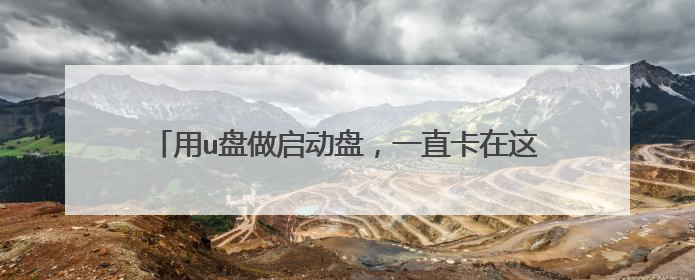 用u盘做启动盘，一直卡在这里了怎么办？是什么原因啊？
