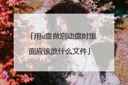 用u盘做启动盘时里面应该放什么文件
