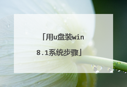 用u盘装win8.1系统步骤