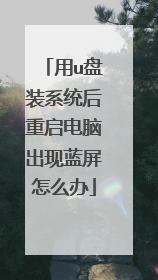 用u盘装系统后重启电脑出现蓝屏怎么办
