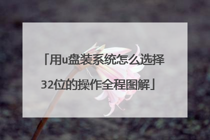 用u盘装系统怎么选择32位的操作全程图解