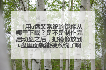 用u盘装系统的镜像从哪里下载?是不是制作完启动盘之后,把镜像放到u盘里面就能装系统了啊?麻烦说具体点