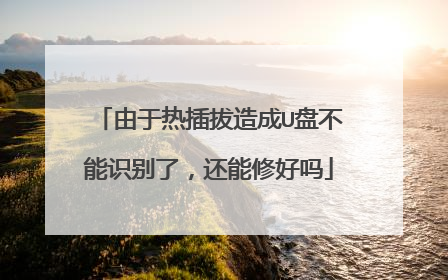 由于热插拔造成U盘不能识别了,还能修好吗