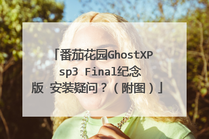 番茄花园GhostXP sp3 Final纪念版 安装疑问?(附图)