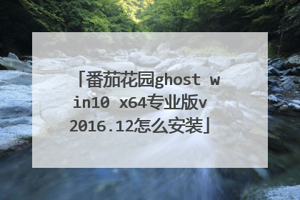 番茄花园ghost win10 x64专业版v2016.12怎么安装