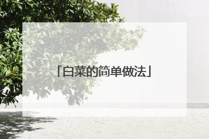 白菜的简单做法