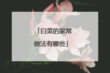 白菜的家常做法有哪些