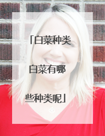 白菜种类 白菜有哪些种类呢