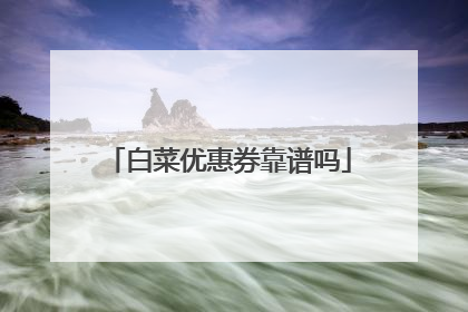 白菜优惠券靠谱吗