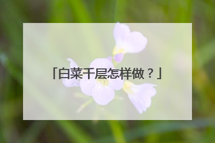 白菜千层怎样做？
