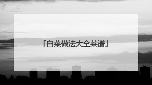 白菜做法大全菜谱