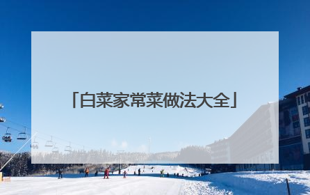 白菜家常菜做法大全