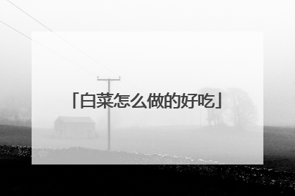 白菜怎么做的好吃