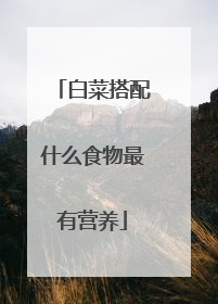 白菜搭配什么食物最有营养