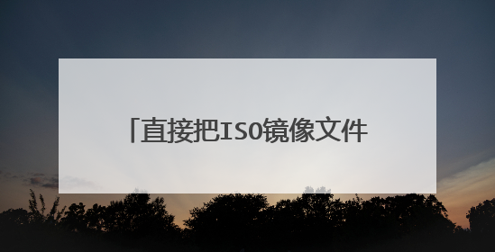 直接把ISO镜像文件放到U盘启动盘就行吗