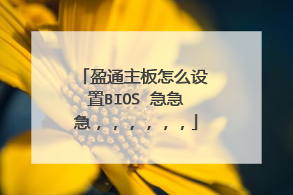 盈通主板怎么设置BIOS 急急急，，，，，，
