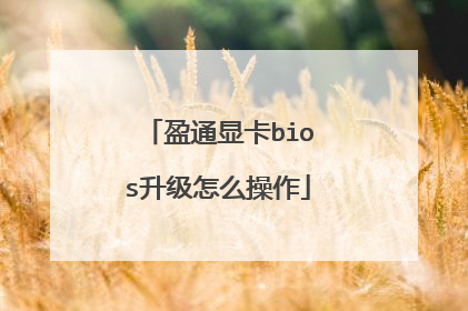 盈通显卡bios升级怎么操作