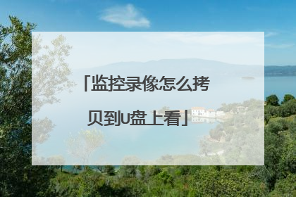 监控录像怎么拷贝到U盘上看