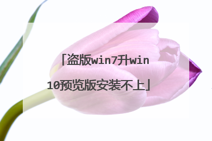 盗版win7升win10预览版安装不上