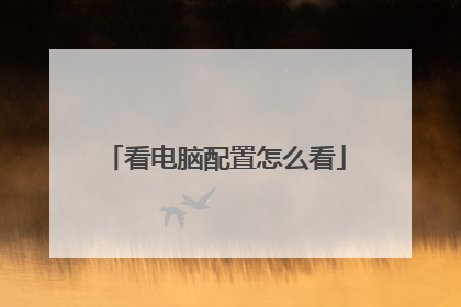 看电脑配置怎么看