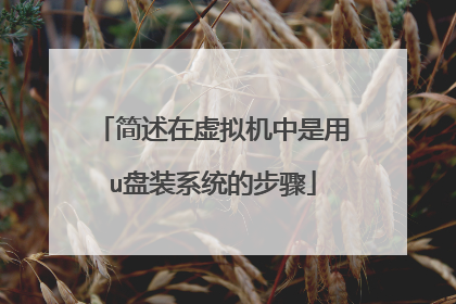 简述在虚拟机中是用u盘装系统的步骤
