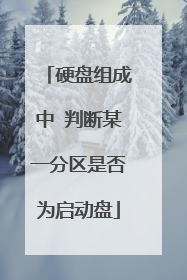 硬盘组成中 判断某一分区是否为启动盘