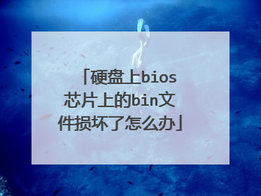 硬盘上bios芯片上的bin文件损坏了怎么办