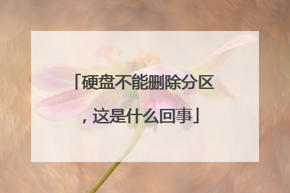 硬盘不能删除分区,这是什么回事