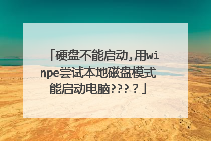 硬盘不能启动,用winpe尝试本地磁盘模式能启动电脑????