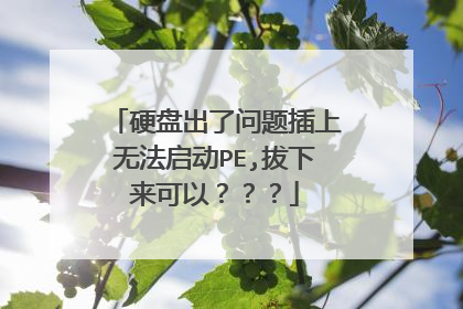硬盘出了问题插上无法启动PE,拔下来可以???