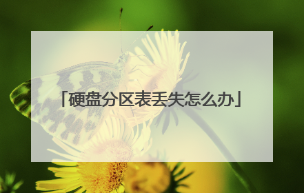 硬盘分区表丢失怎么办