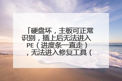 硬盘坏,主板可正常识别,插上后无法进入PE(进度条一直走),无法进入修复工具(加载中),跪求方法