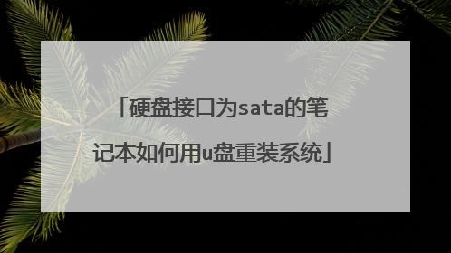 硬盘接口为sata的笔记本如何用u盘重装系统