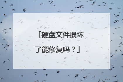 硬盘文件损坏了能修复吗?