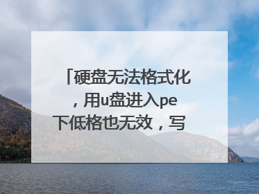 硬盘无法格式化，用u盘进入pe下低格也无效，写入或者删除文件重启后又复原了
