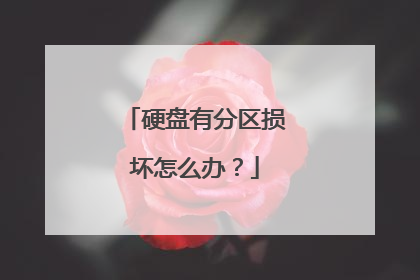 硬盘有分区损坏怎么办?
