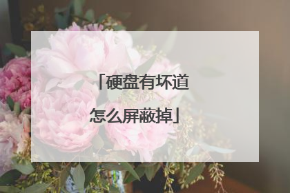 硬盘有坏道怎么屏蔽掉