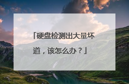 硬盘检测出大量坏道，该怎么办？