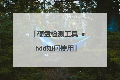 硬盘检测工具 mhdd如何使用