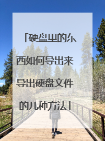硬盘里的东西如何导出来导出硬盘文件的几种方法