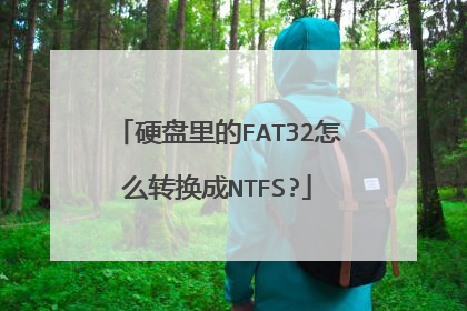 硬盘里的FAT32怎么转换成NTFS?