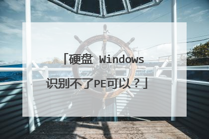 硬盘 Windows识别不了PE可以?