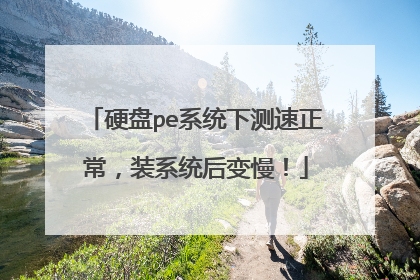 硬盘pe系统下测速正常,装系统后变慢!